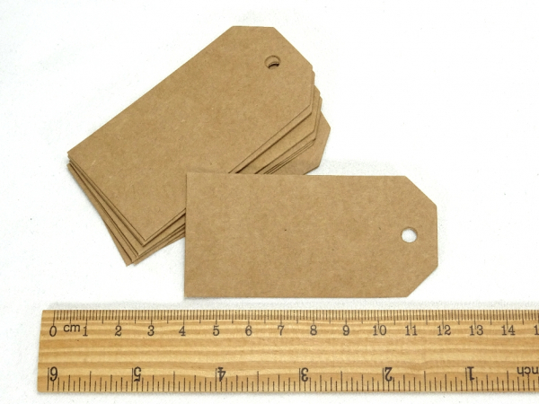Geschenkanhänger Kraftpapier Rechteck Geschenkanhänger Kraftpapier Rechteck